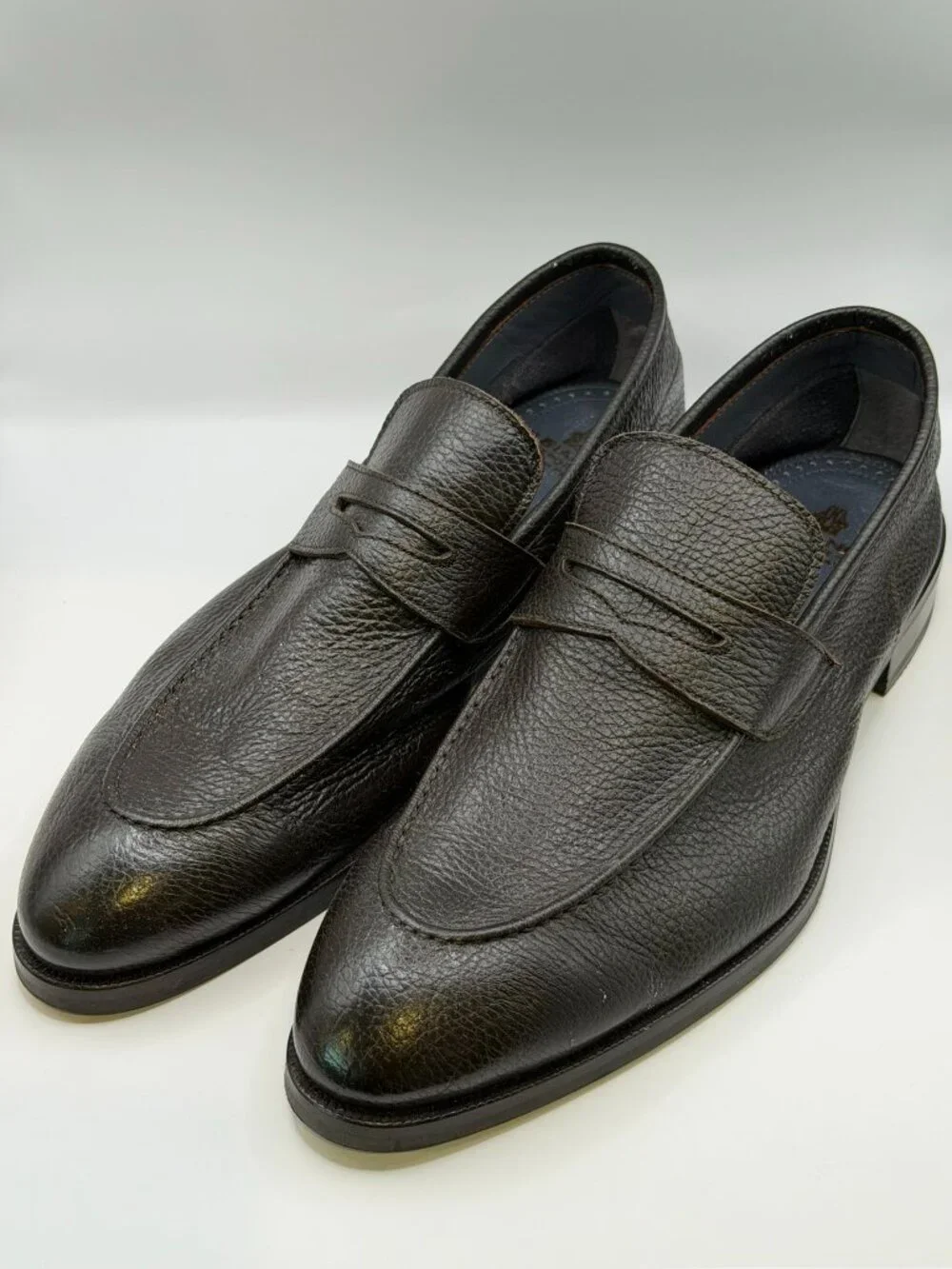 DiBianco Men’s Shoes Brera Deerskin Classic Penny Made In Italy 10 D US $895